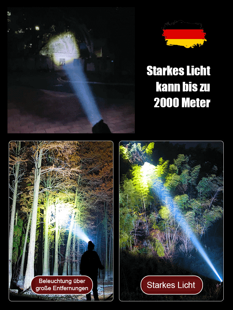 Superhelle Outdoor-Taschenlampe