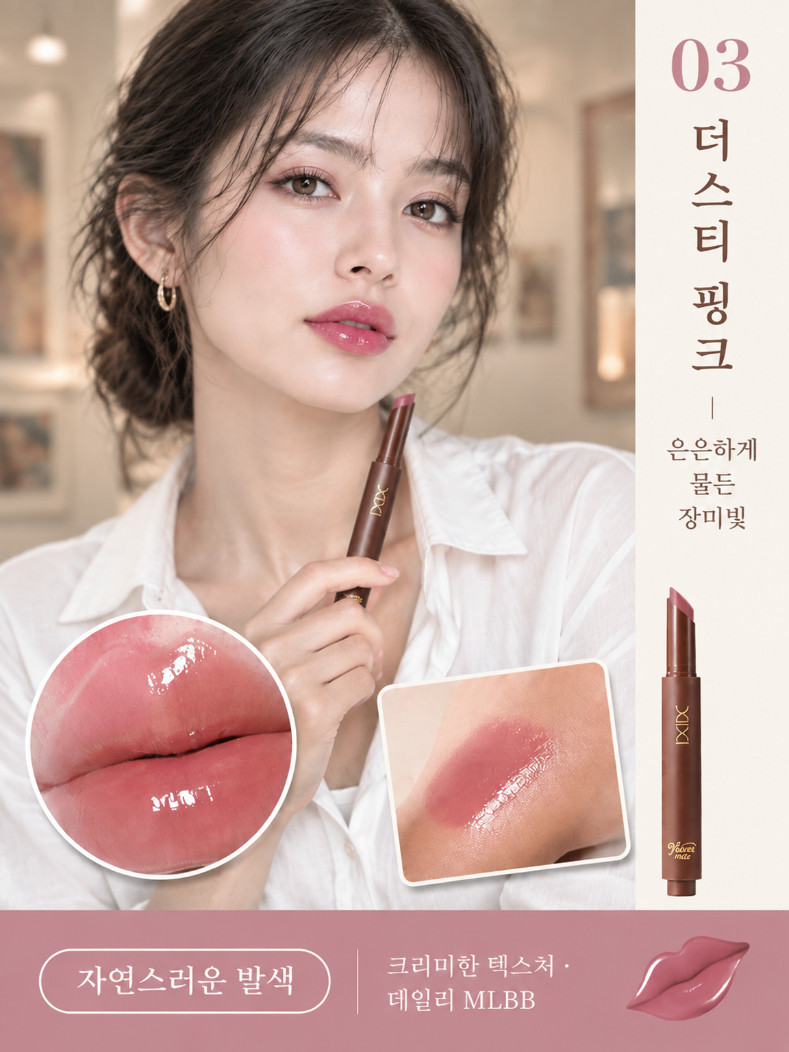 긴자 쇼케이스급 고체 유리 워터글로스 립마커