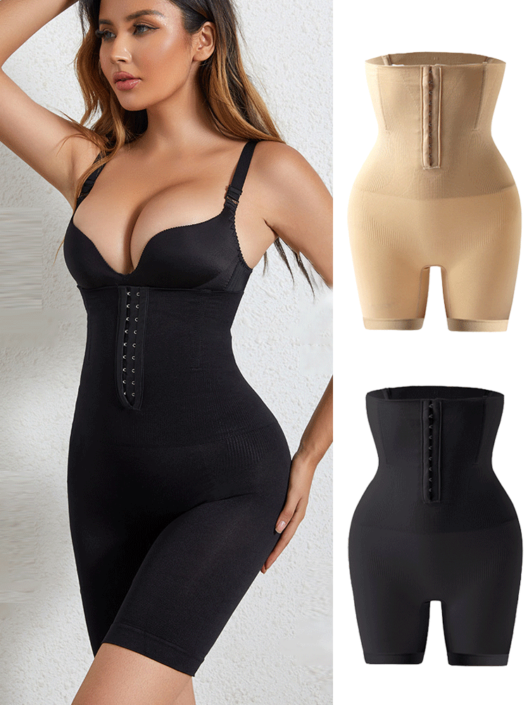【مصمم خصيصا لشد البطن البارز】شورت مشد محسن لشد الخصر ورفع الورك مع أبازيم قابلة للتعديل