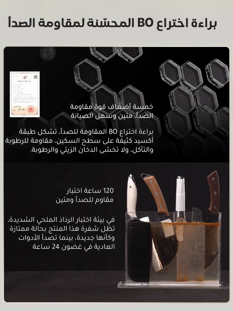 【لا حاجة لاستبدال السكين لمدة 20 سنة】 مجموعة سكاكين من التيتانيوم بنمط دمشقي مكونة من خمس قطع