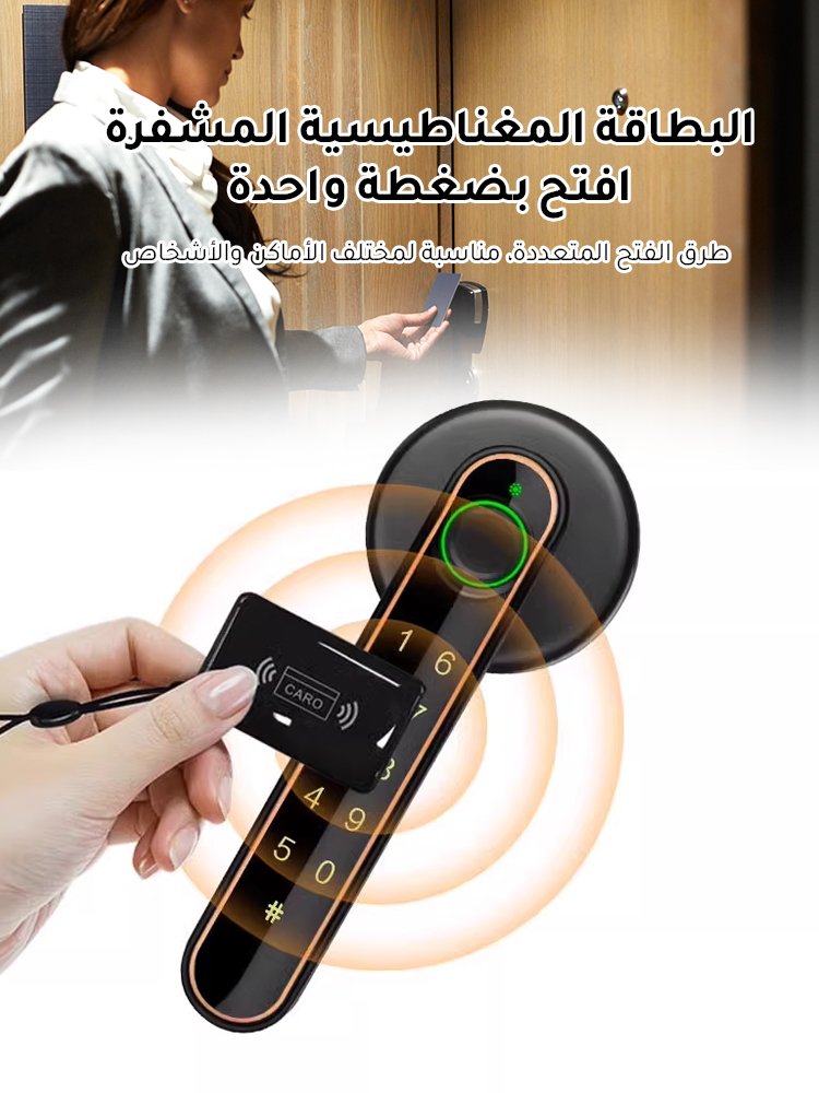[6 طرق فتح رئيسية] قفل ضد السرقة ببصمة الإصبع لباب المكتب والمنزل