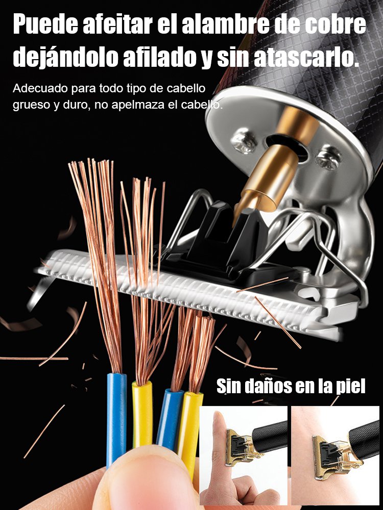 【Silencioso y sin atascos】Cortadora de pelo eléctrica para tallado y peinado con aceite