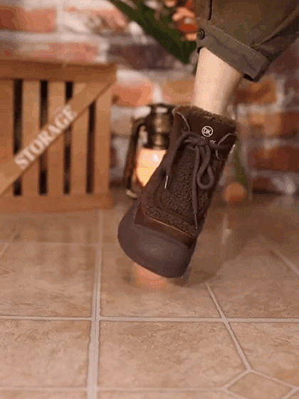 增高4cm厚底羊羔絨防滑短靴