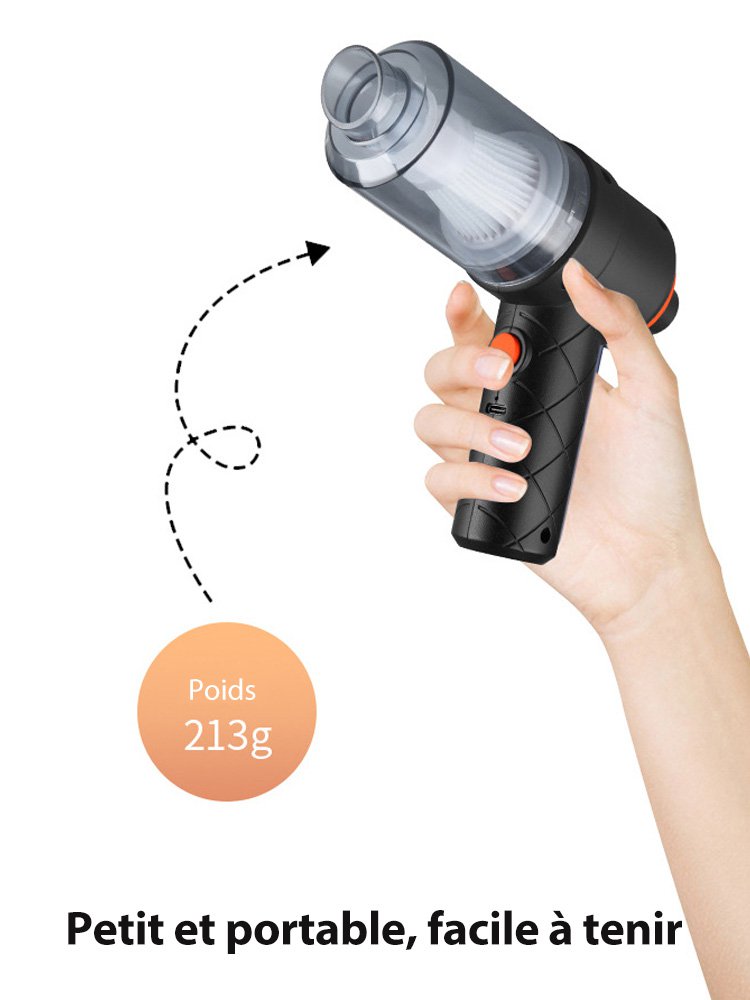 Nouvel aspirateur de voiture sans fil mini-souffleur tout-en-un