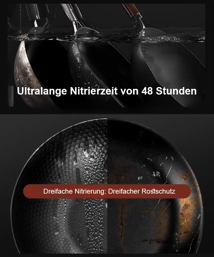 [Unbeschichtetes gesundes Kochgeschirr] Eisenauffrischendes reines Eisen Antihaft-Kochgeschirr