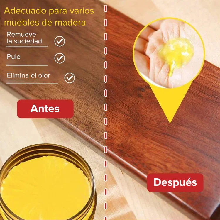 Cera de abeja para pulir muebles y pisos de madera