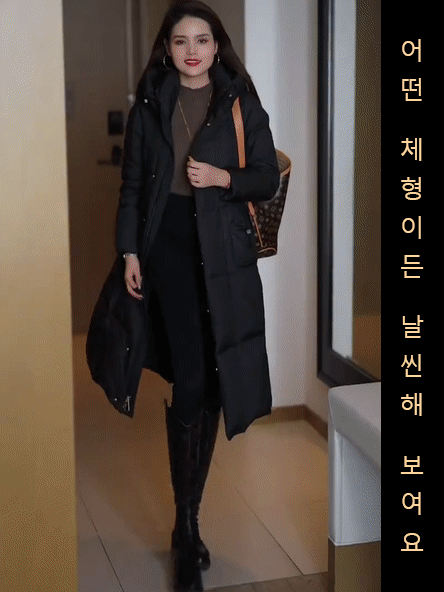 캐주얼 후드 롱패딩