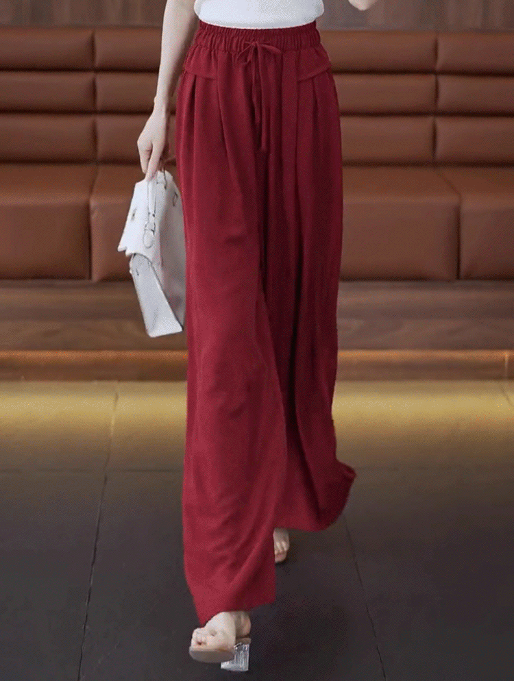 Weite Hose mit hoher Taille