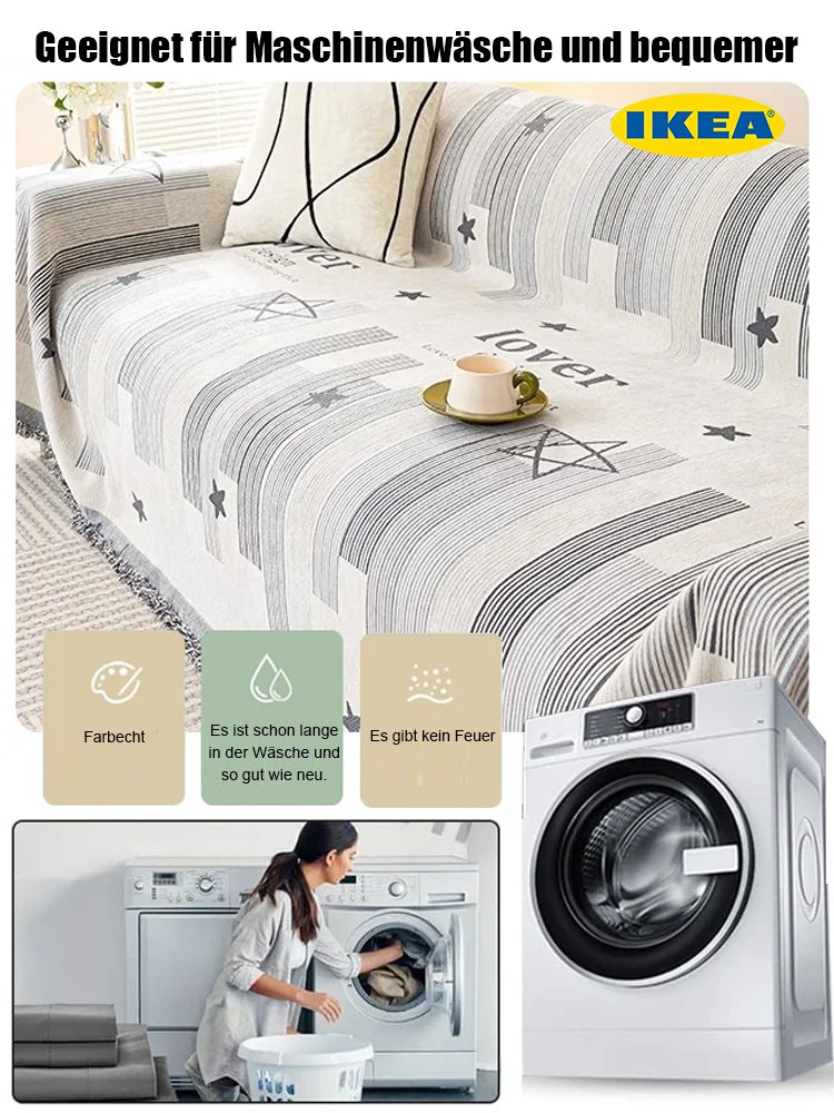 Doppelseitiges hochwertiges Sofahandtuch der großen Marke aus Samt