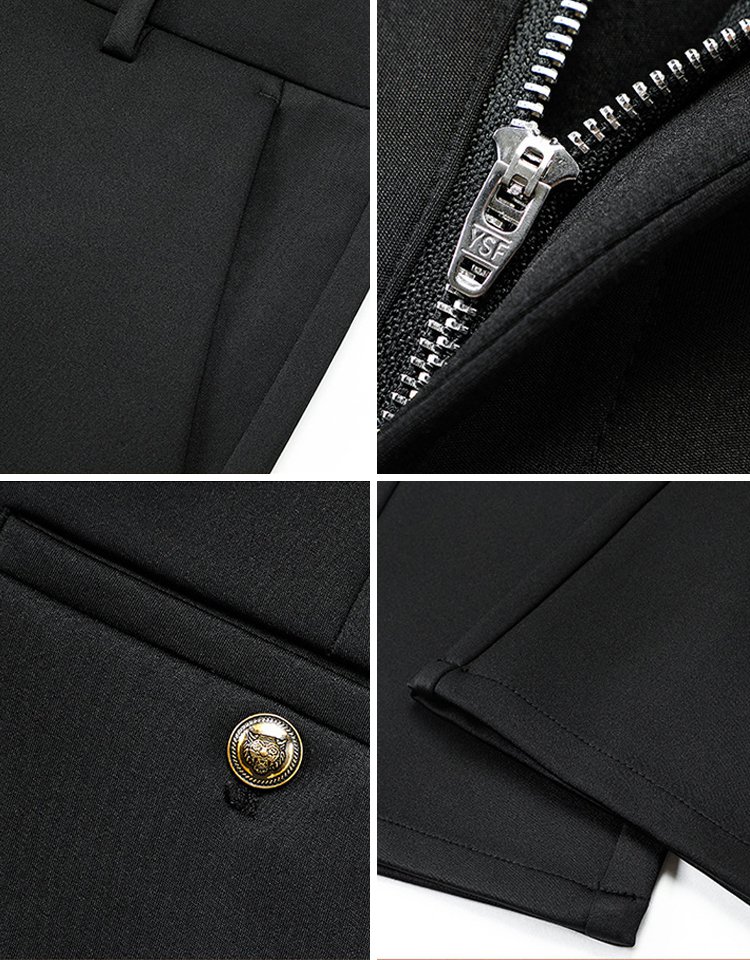 【강남 재력가들이 모두 입고 있어요】일자핏 기모 비즈니스 정장 바지（초신축성 원단, 편안한 밑위, 구김 없음）