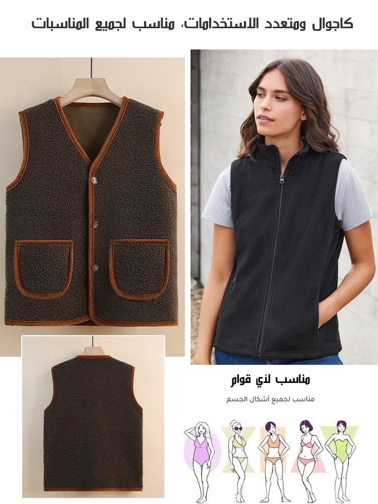 جاكيت فيست صوفي نسائي كلاسيكي دافئ من إيطاليا