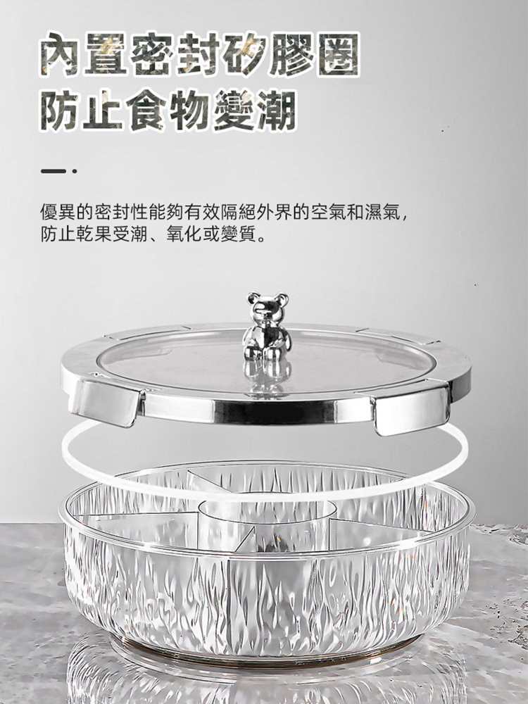 家用密封旋轉零食果盤