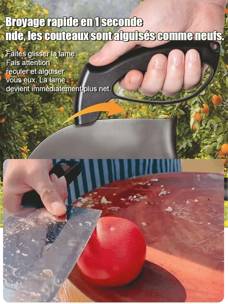 【1S Sharp】 Aiguiseur de couteaux à poignée unique