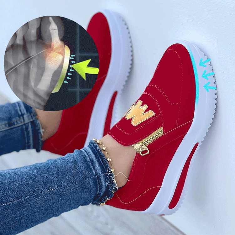 Plateauschuhe mit seitlichem Reißverschluss