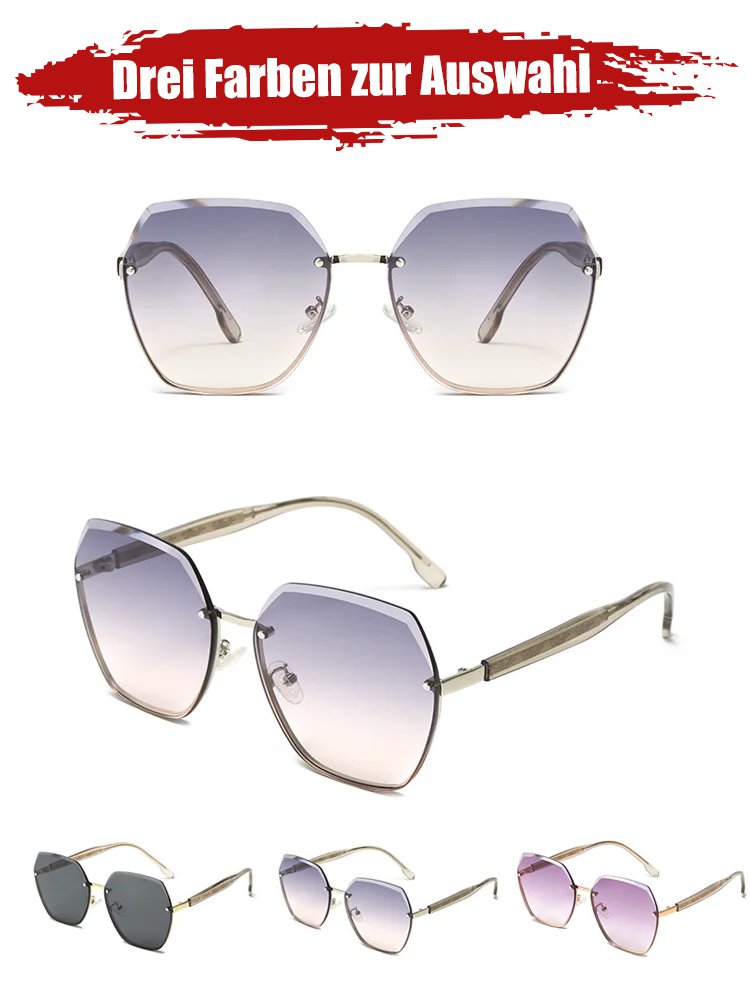 Selbst-Makeup-Sonnenbrille Farbverlauf Grau-Rosa-Sonnenbrille