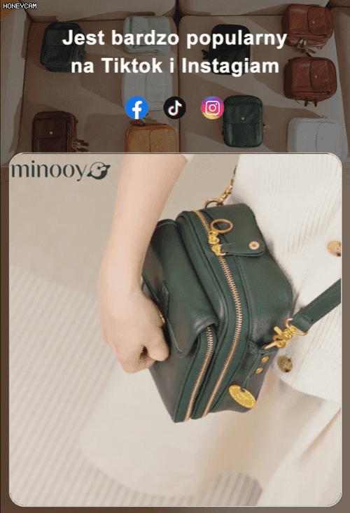 Vintage dwuwarstwowa torebka listonoszka o dużej pojemności