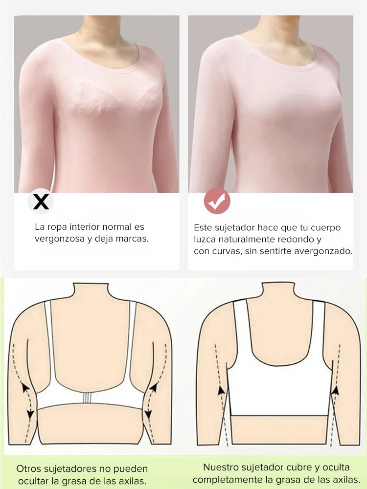 Sujetador sin marcas con efecto lifting para prevenir la caída