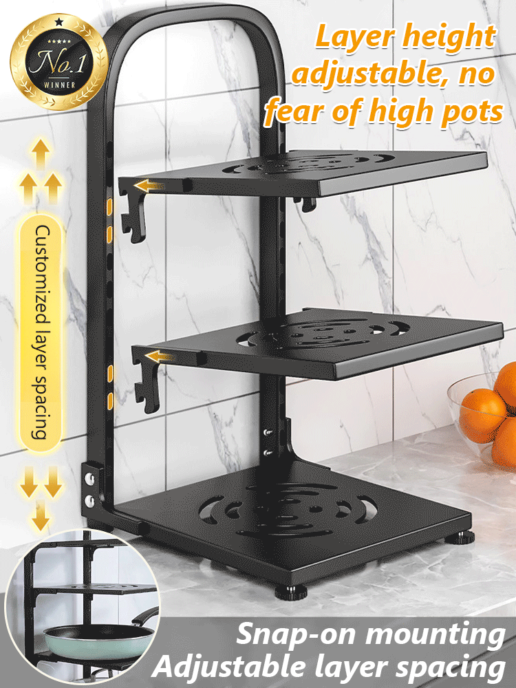Household Kitchen Multi-layer Pot Rack