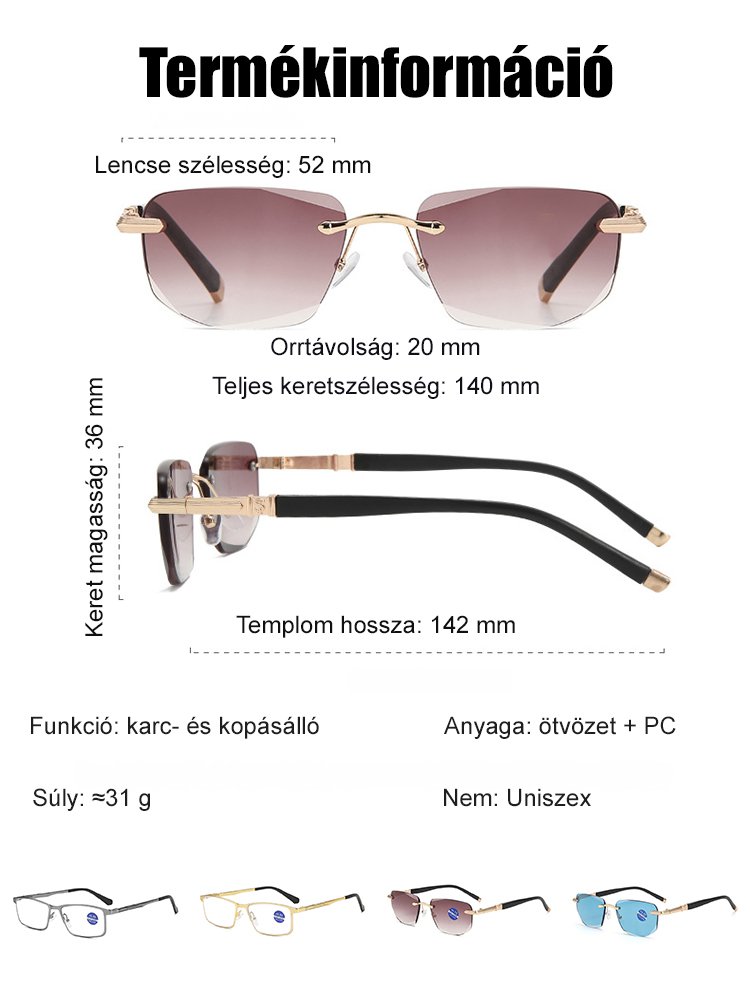 Intelligens zoomolós olvasószemüveg