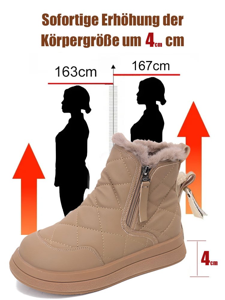 Plüschgefütterte Schneestiefel mit dicker Sohle
