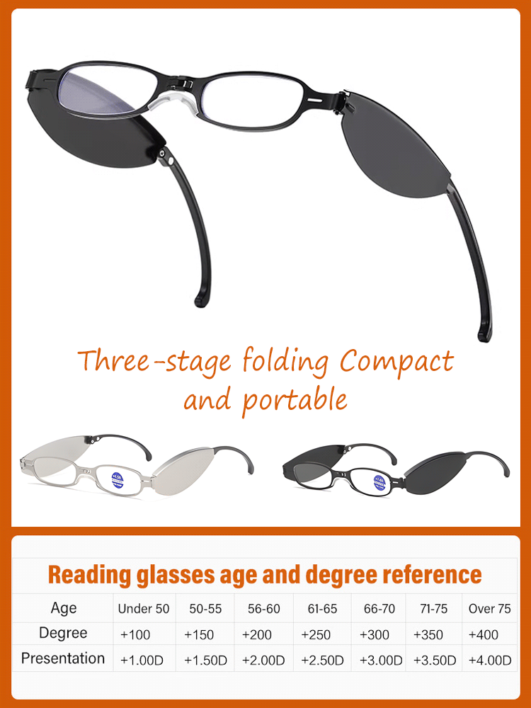 Ultra-light folding presbyopia glasses