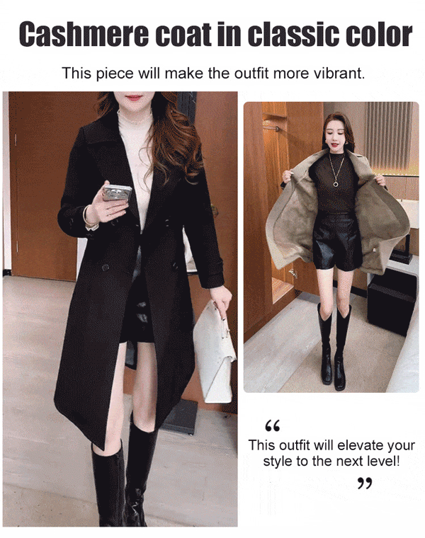 Mid-length fleece trench coat