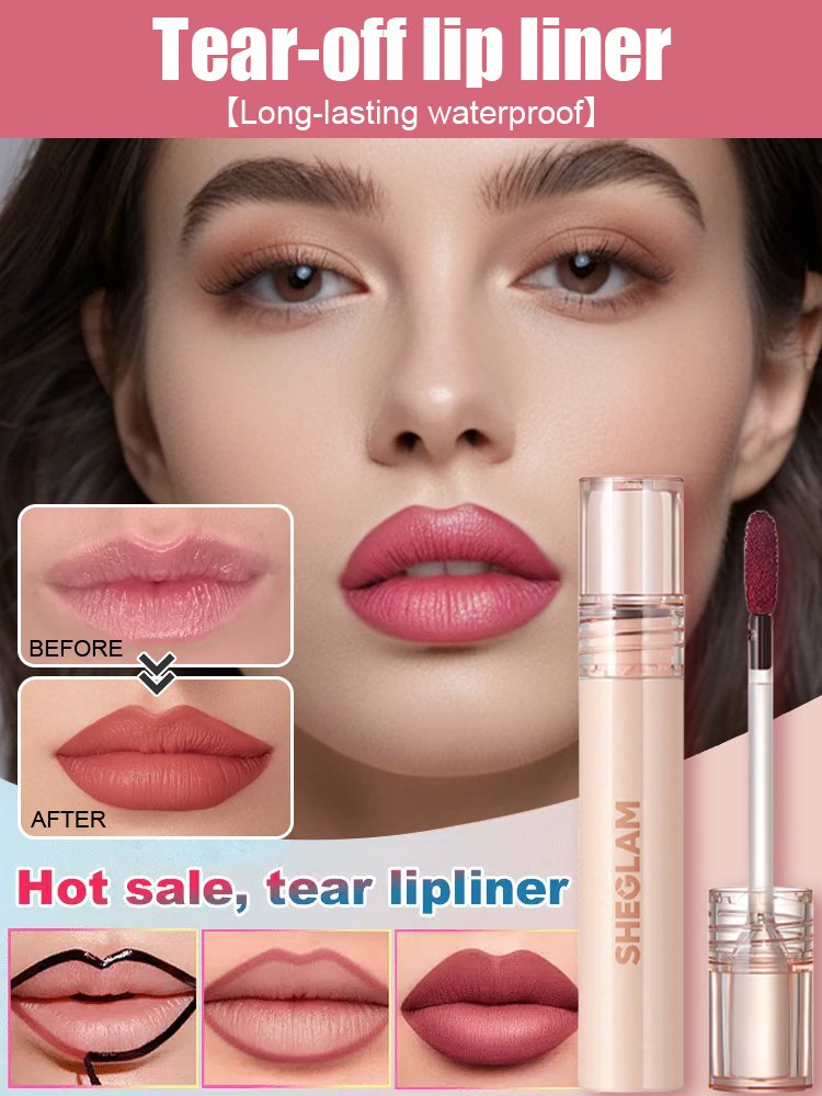 【Long-lasting waterproof】Tear-off lip liner