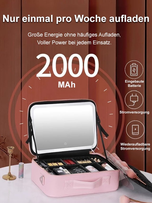 Led leuchte mit spiegel kosmetik-organisator