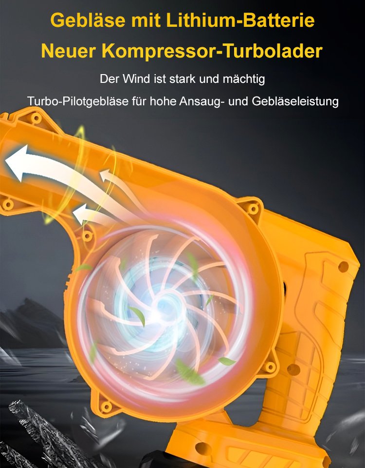 Kabellose Hochleistungs-Schneefräse zum Blasen und Saugen