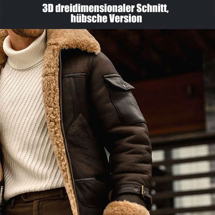 Herren Leder-Bomberjacke