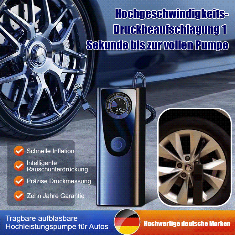 Tragbare Hochleistungs-Autoluftpumpe