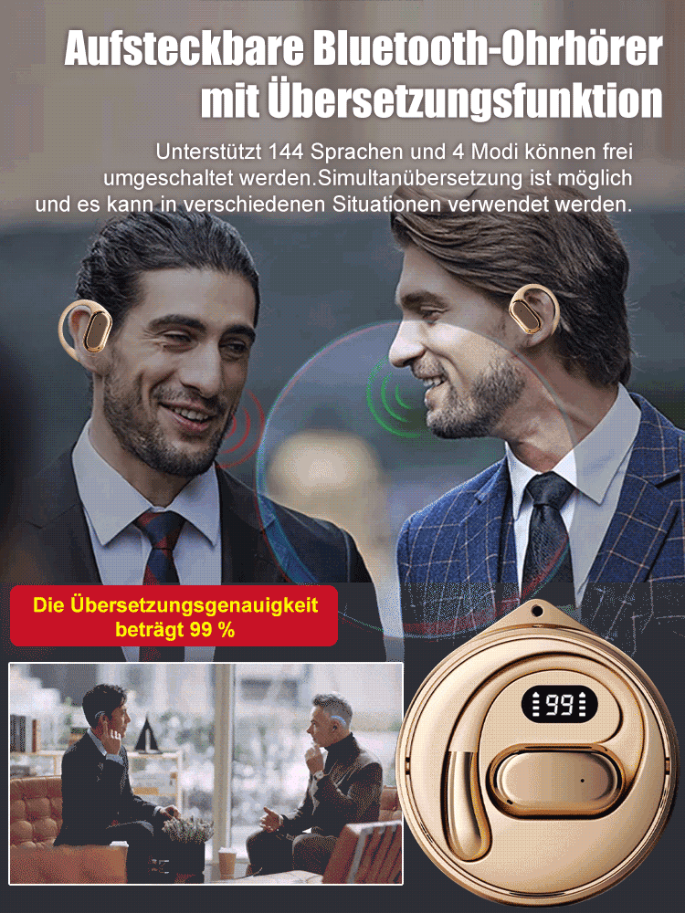 (Übersetzt 144 Sprachen) Hochgeschwindigkeits-Bluetooth/Intelligentes Übersetzungs-Headset