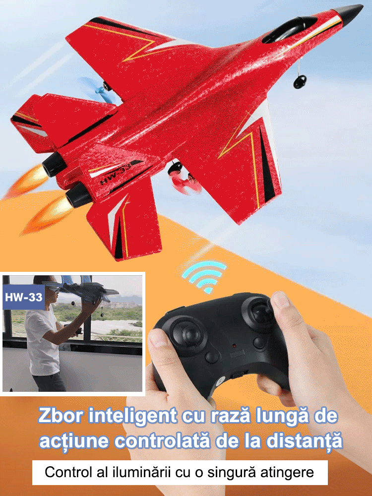 Aeronava de control de la distanță rezistent la apă cu lumină LED