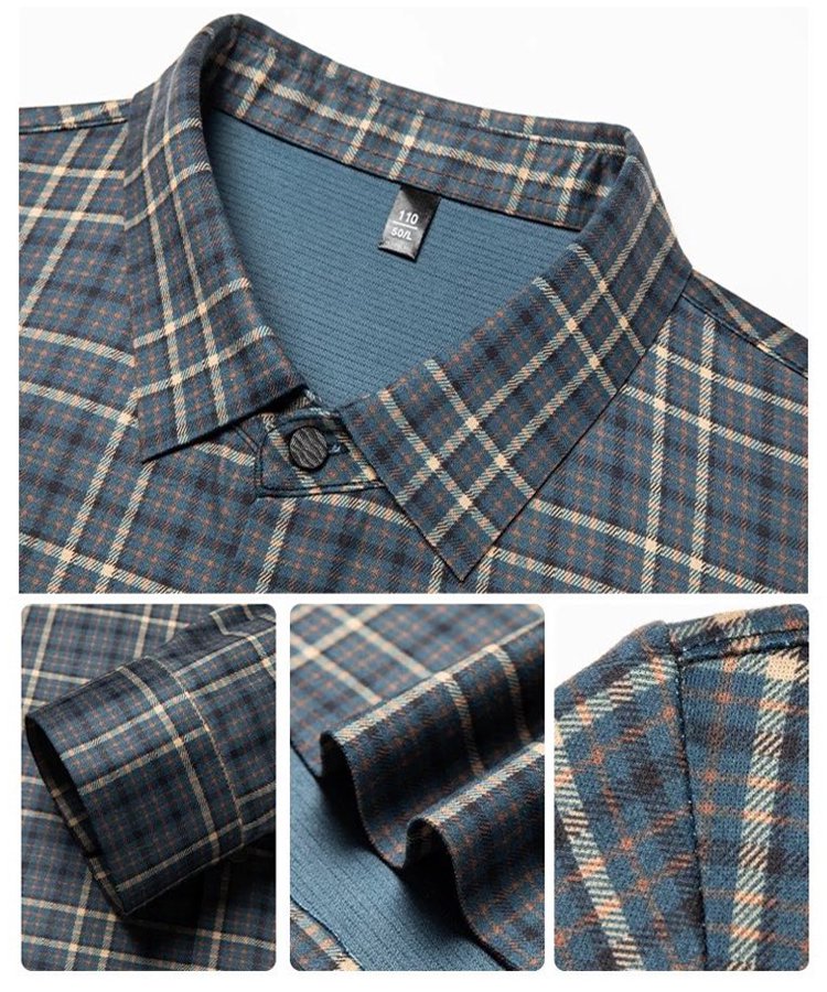 특가! 3장 75,900원! 넉넉하고 편안한 남성용 긴소매 체크 셔츠