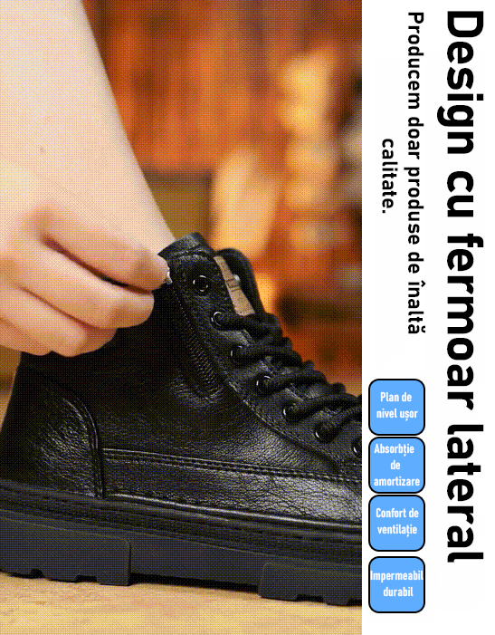 【Salopeta tip dur】 Cizme Martin cu fermoar înalt bărbat