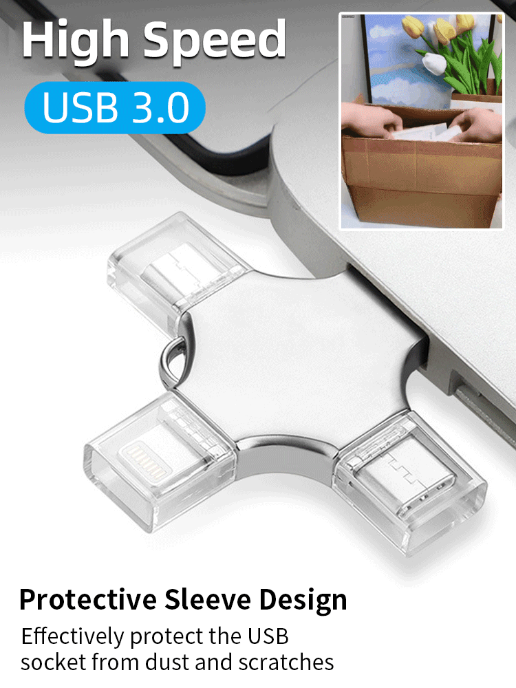 4-in-1 Cell Phone USB Flash Drive - 1TB