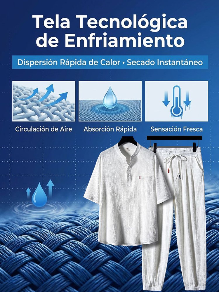 Conjunto de manga corta transpirable y absorbente de sudor para tallas grandes de verano