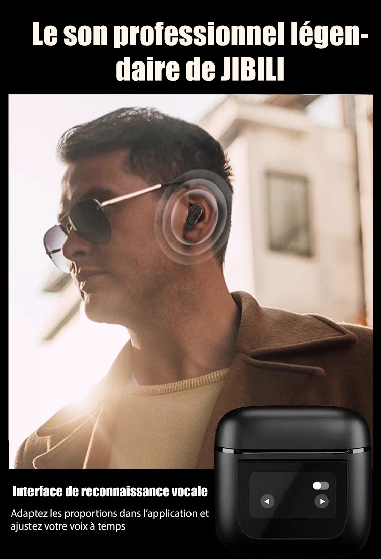 Oreillette Bluetooth à annulation de bruit entièrement intelligente