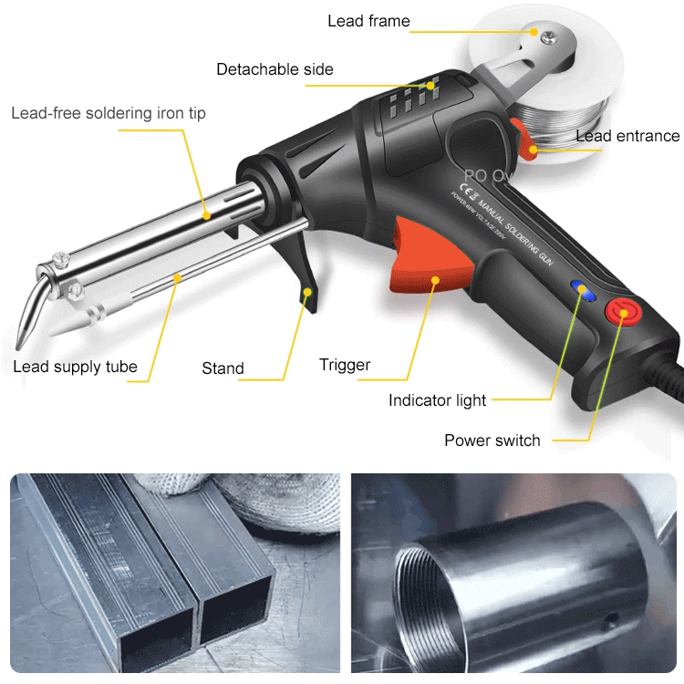 Internally heated industrial laser welding tools