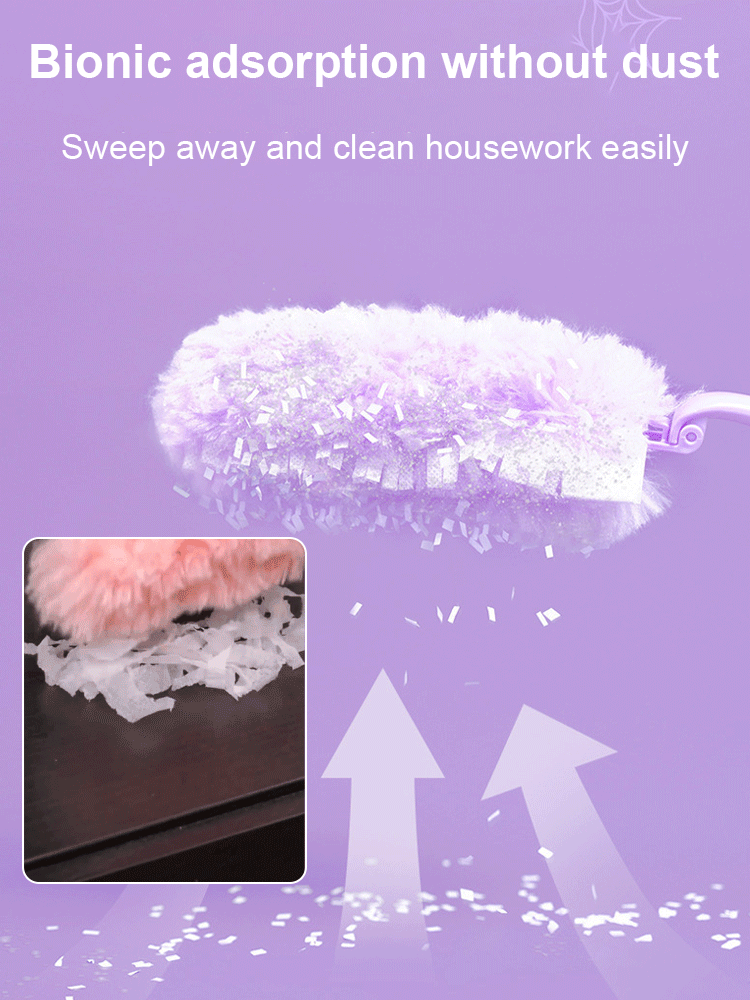 [Bionic adsorption does not raise dust] Electrostatic adsorption foldable bubble duster