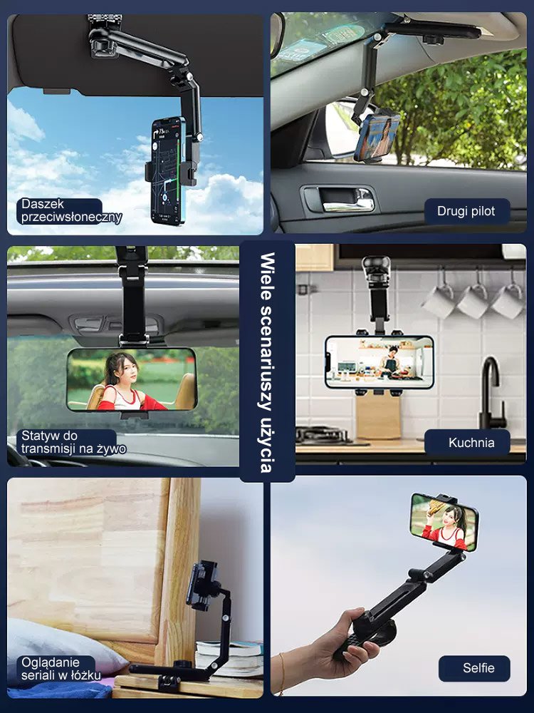 Bezpieczny uchwyt na telefon z nawigacją