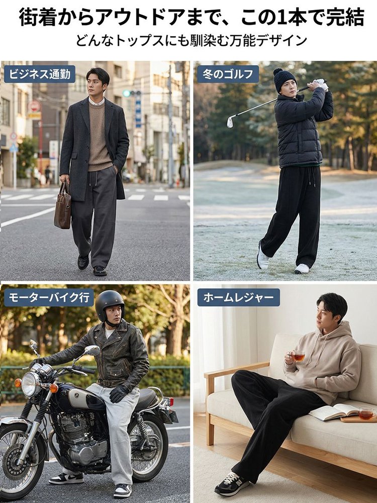 【冬はこれ一本】あったかストレッチパンツ