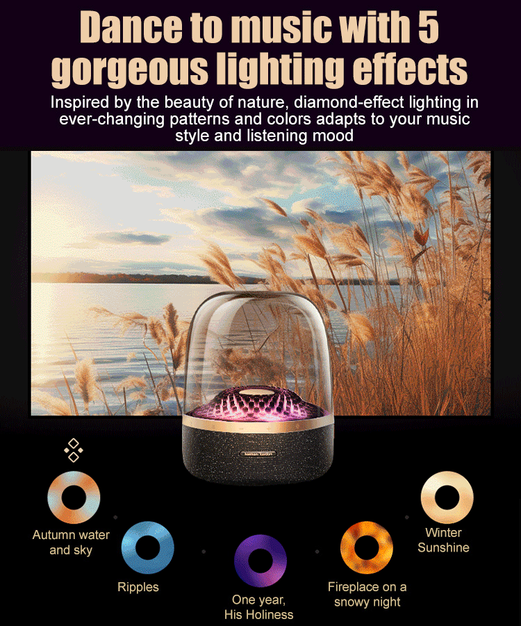 New Colored Glass Light Bluetooth Speaker