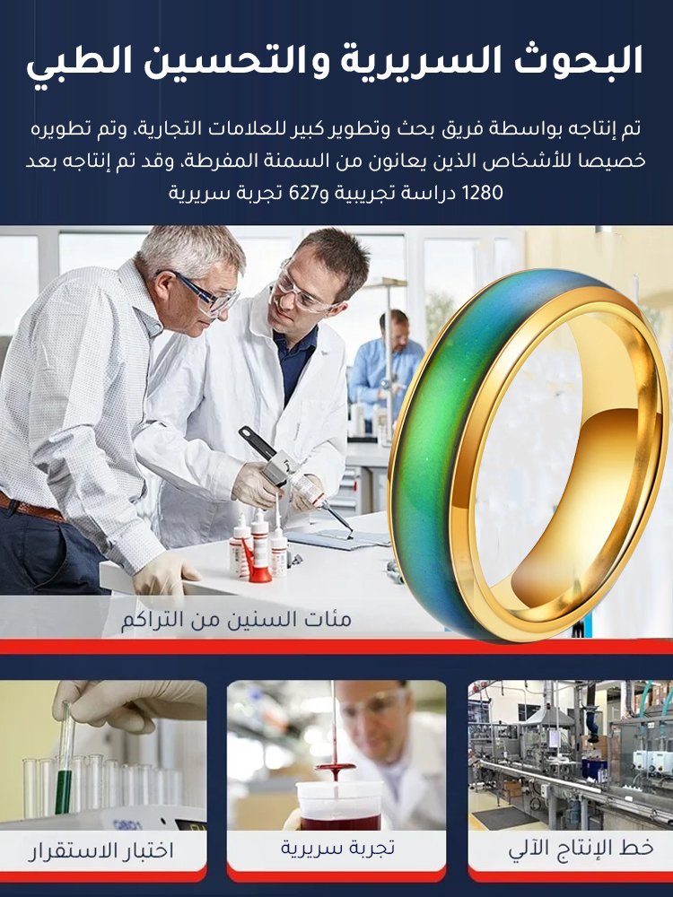 خاتم ثيرموكروميك لتخفيف الضغط وفقدان الوزن 