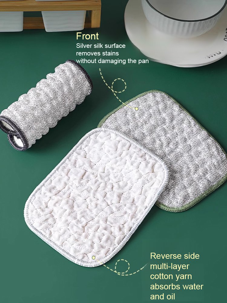  Double-sided Steel Wool Cleaning Dish Cloth
