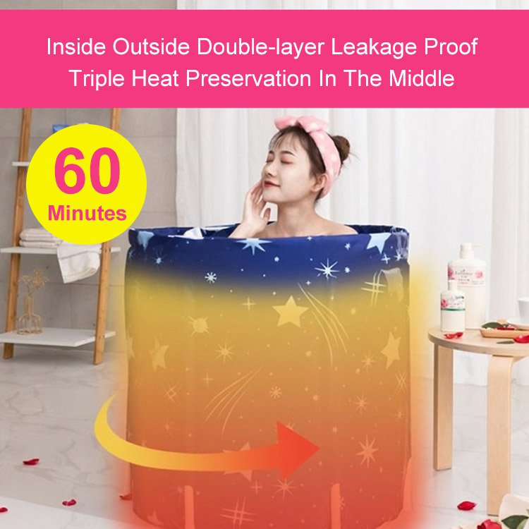 [6-Layer Thickened] Foldable Portable Bathtub