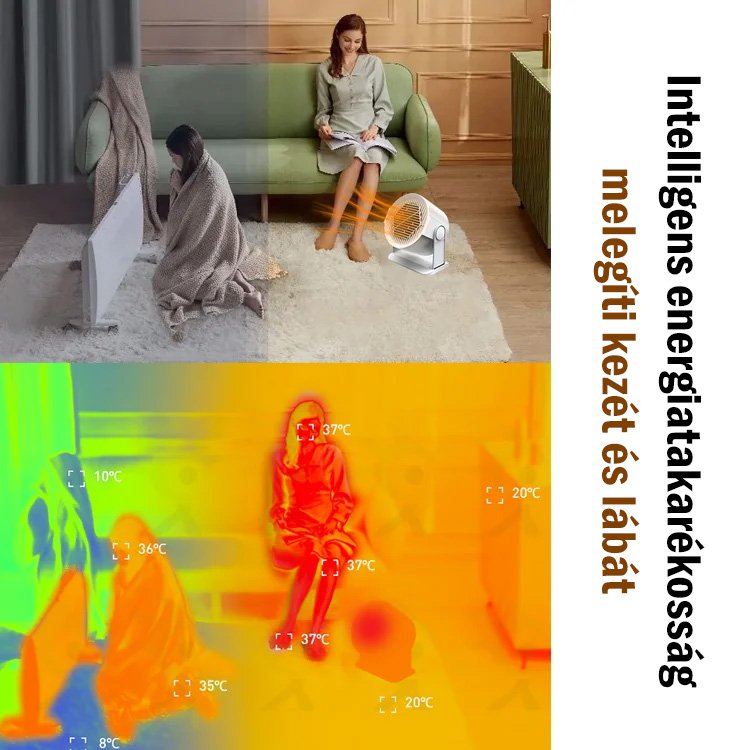 Eco energiatakarékos gyorsfűtő ventilátor, naponta csak 1 kWh! ⚡