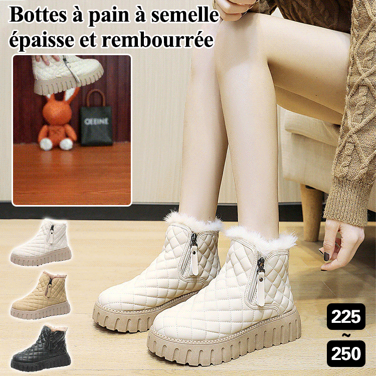 Bottes de pain à semelle épaisse en duvet