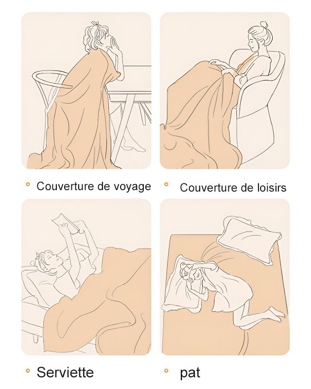 Couverture en laine polaire double couche pour l'hiver