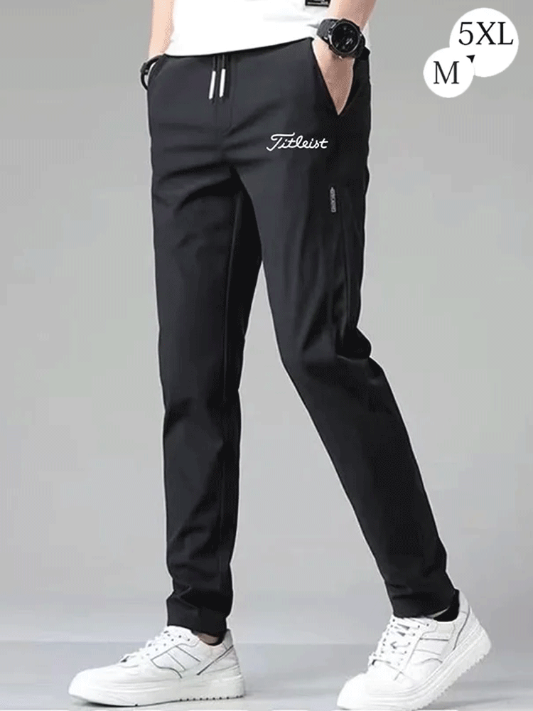 Pantalon décontracté pour hommes en soie glacée